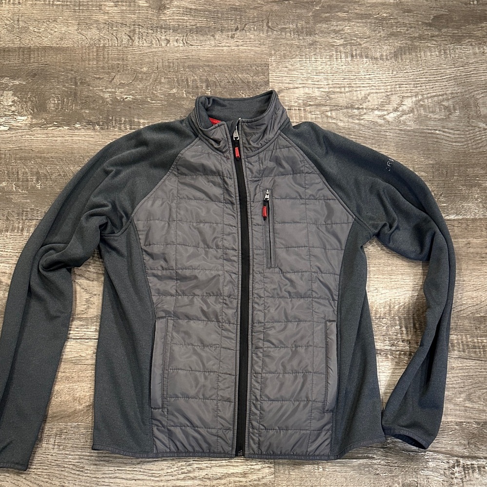 Men's Medium Orvis Quilted Mix Media Gray Jacket‎